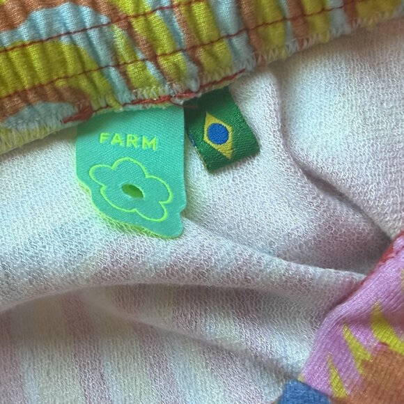 Farm Rio Long Maxi Fish Print Skirt High Slit Jersey Knit Size Small - Picture 7 of 9